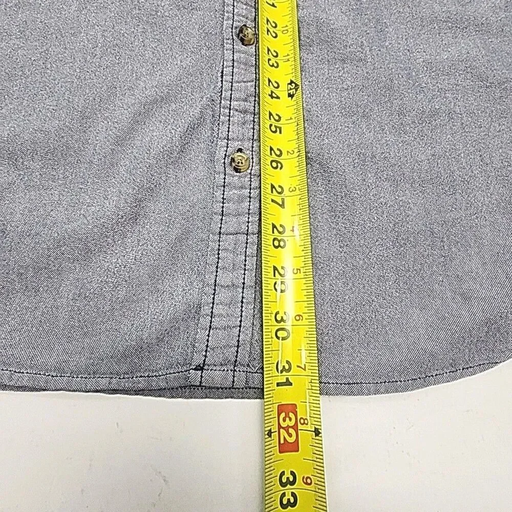 Levi’s Shirt Modern Fit Cotton Men’s Size XL Blue Chambray Denim Button Long Slv